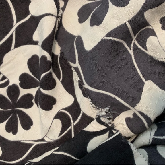 Lucky Brand Hearts and Clovers Black and White Floral Dress Women’s Medium - Picture 11 of 12